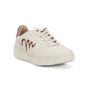 SANDRO MOSCOLONI White/red Handmade In Brazil Leather Minza Sneakers